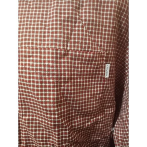 New Daniel Cremieux Collection Fine Italian Fabric Red Plaid Shirt Size Large L - Picture 5 of 13